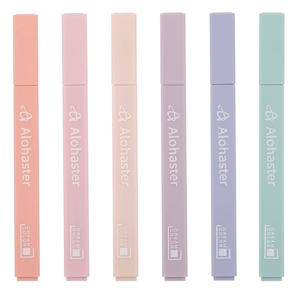 2 x Cute Pastel Highlighters Mild Assorted Color w/Soft Chisel Tip No Bleed